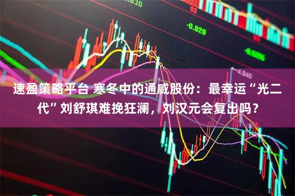 速盈策略平台 寒冬中的通威股份：最幸运“光二代”刘舒琪难挽狂澜，刘汉元会复出吗？